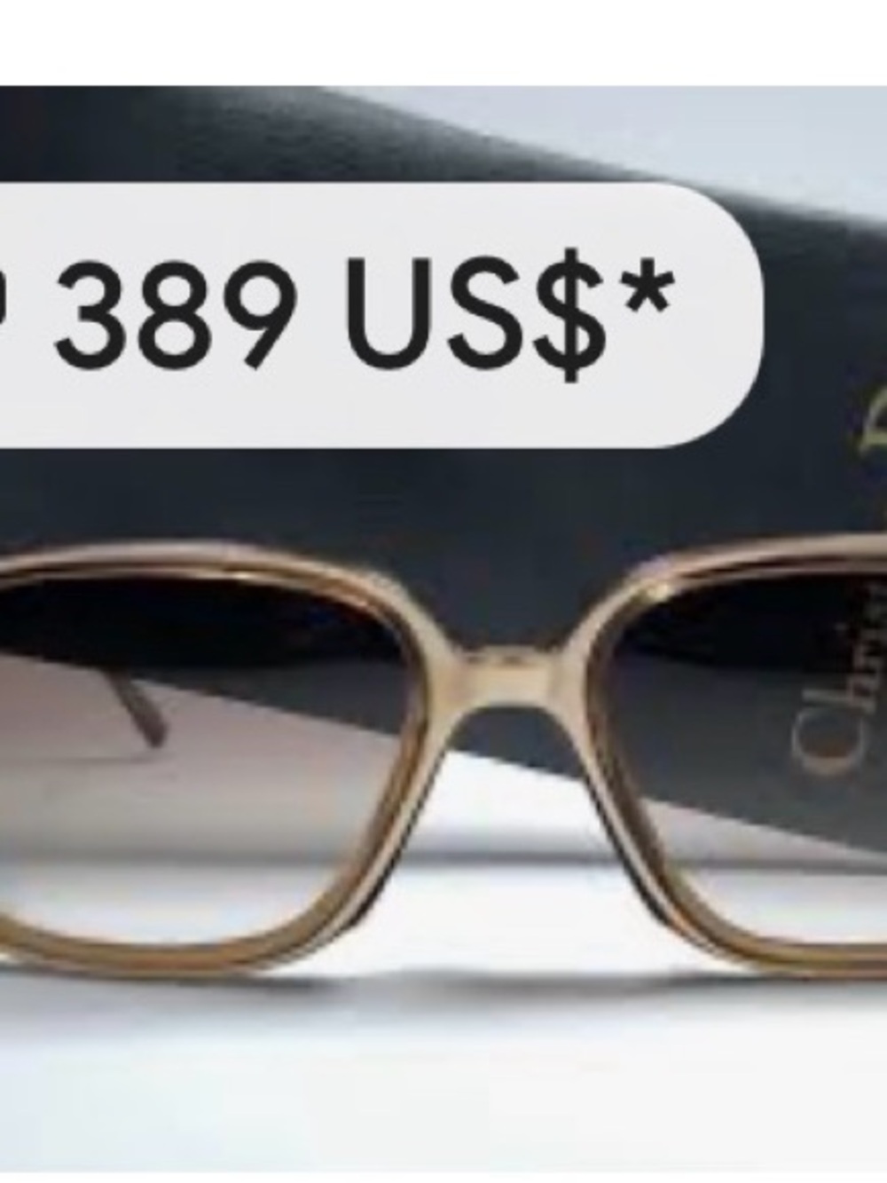 Glasses Cristian Dior Amber Tortoiseshell Sunglass Temple with Gold Detail - Picture 8 of 11